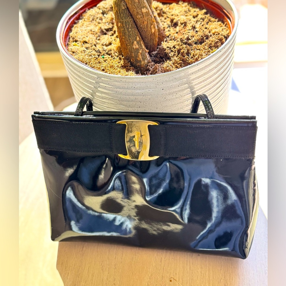 Salvatore Ferragamo Vara Patent Leather Bag